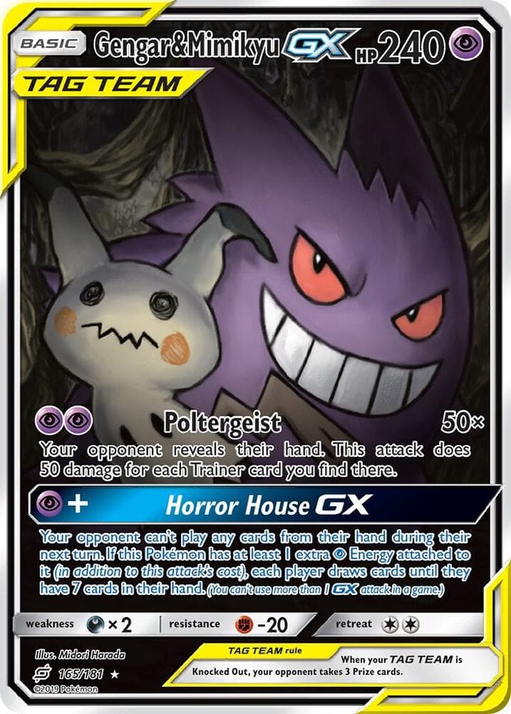 Gengar & Mimikyu GX 165/181 Team Up